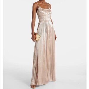 Ulla Johnson Reine Plisse" Satin Gown in Opal